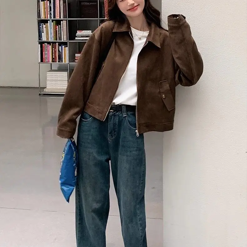 เสื้อแจ็คเก็ตสีเบจสำหรับผู้หญิง มีฮู้ด ผูกเชือก สไตล์แฟชั่น เสื้อคลุมตัวนอก ติดกระดุมด้านหน้า มีกระเป๋า ดีไซน์เรียบง่าย สไตล์พื้นฐาน แขนยาว สำหรับฤดูใบไม้ร่วง