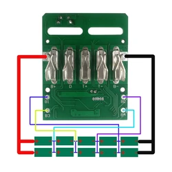 Circuito di protezione della ricarica scheda PCB per Rack batteria al litio Metabo 18V (1 pz)