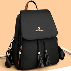 Luxury Tassel Design Backpack Fashionable Women Brand Backpack Large Capacity Travel Girl Backpack High Quality Leather Mochilas