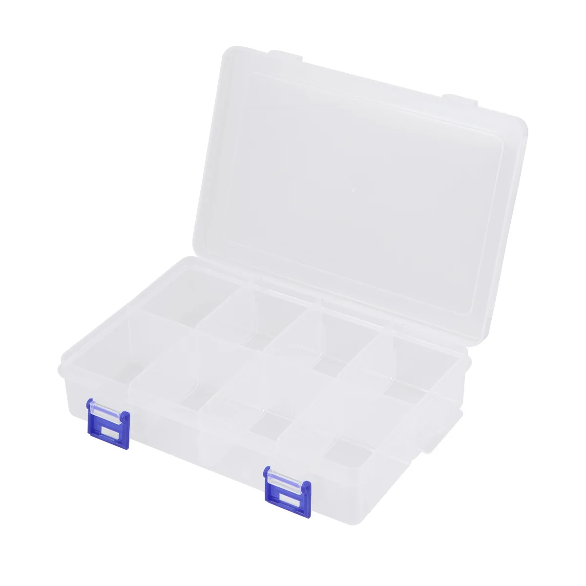 

8 Grids Plastic Storage Box Transparent Adjustable Dividers Organizer for Earrings Rings Beads Mini Goods Environmental
