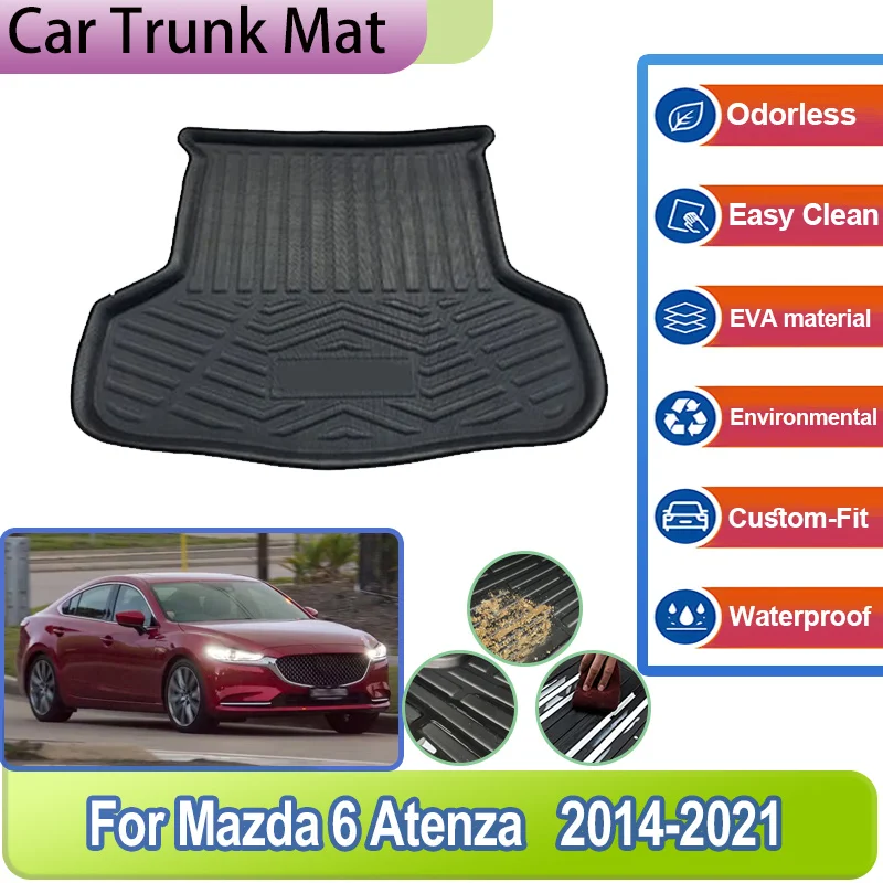 

For Mazda 6 Atenza GJ GL 2014~2021 Waterproof Protective Liner Trunk Cargo Liner Anti Dirty Mats Luggage Tray Car Accessories
