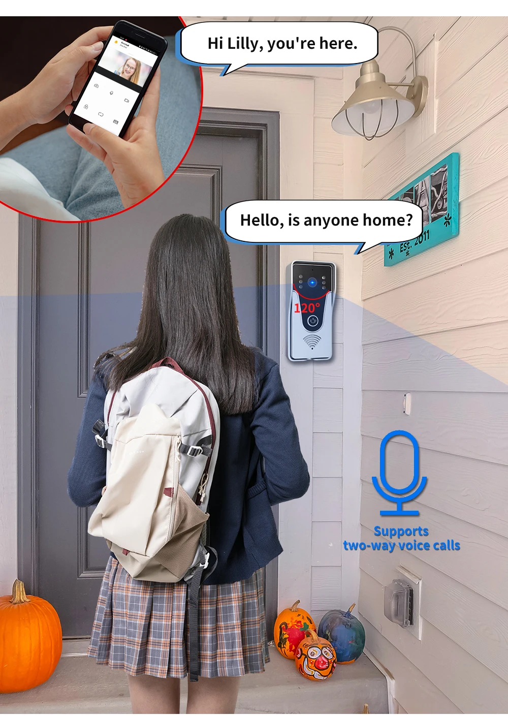 Tuya Smart Home WiFi Video Intercom, 7 Polegada Monitor, sistema de campainha, vídeo caseiro, telefone da porta com câmera, interfone para apartamento