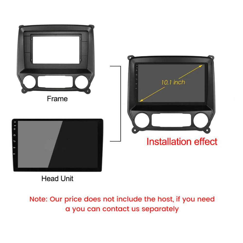 لسيارة شيفروليه 2014 سيلفرادو 10.1 بوصة مشغل أسطوانات للسيارة راديو أندرويد المضيف المتكلم فك MP3 MP5 فآسيا الصوت الوسائط المتعددة فاسيكا الإطار