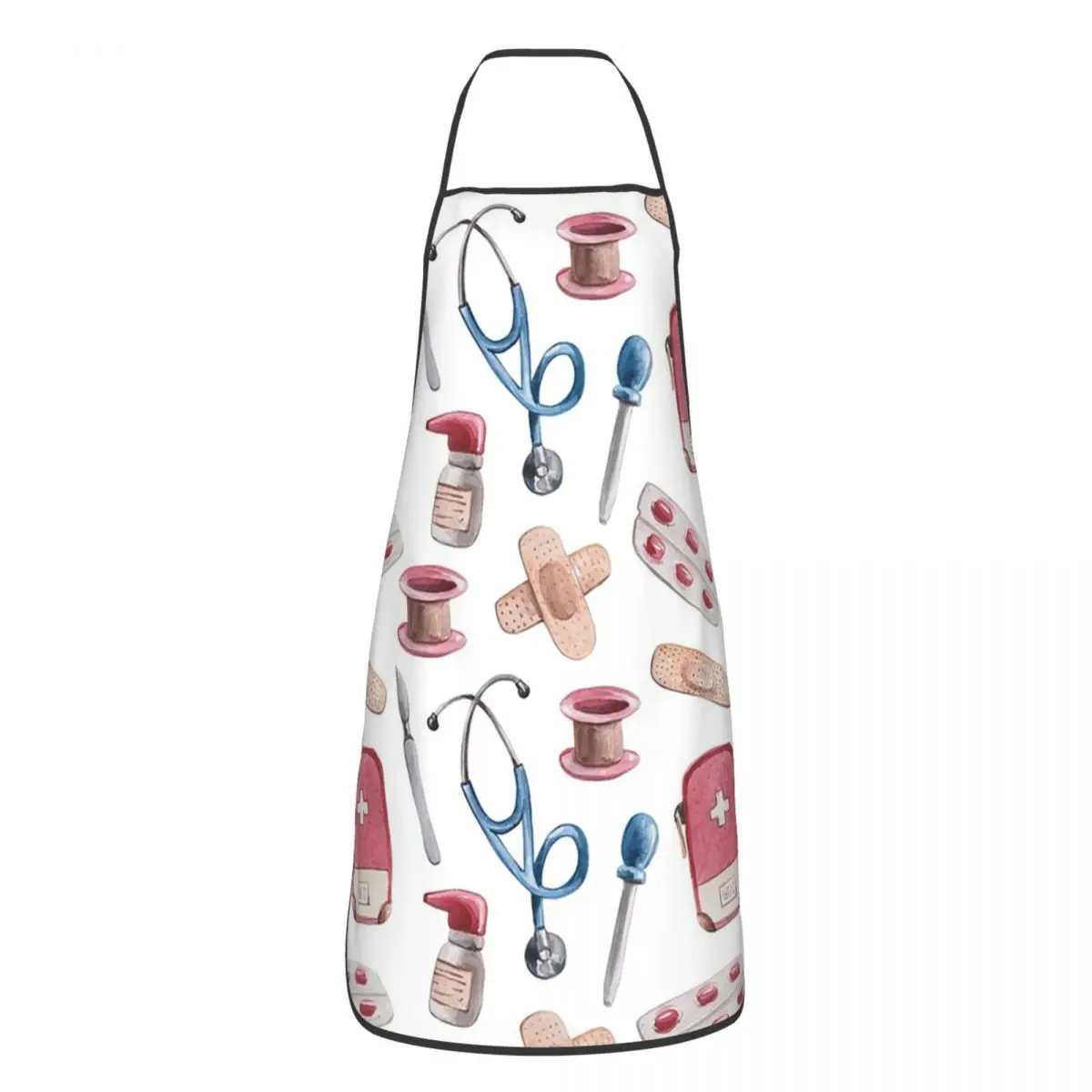 Hospital Medical Pattern Gift For Nurses And Doctors Aprons Chef Cooking Tablier Bib Kitchen Cleaning Pinafore for Women Men