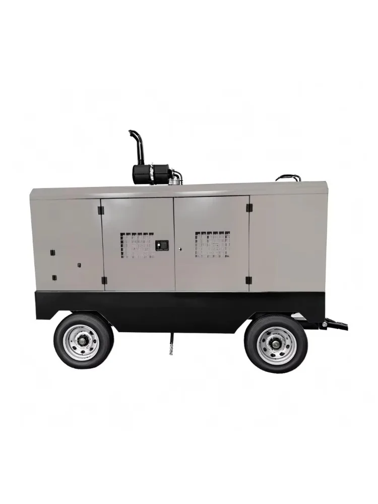 All-in-One 7Bar 8Bar 10Bar 13Bar Diesel Generator Lubricated Motor Air Compressor 185 CFM Screw Machine