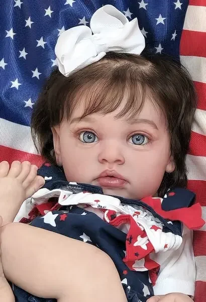 Customized Limited Supply 22inch Reborn Baby Chantal with Hand-Rooted Hair Already Finished Doll with Different Dress