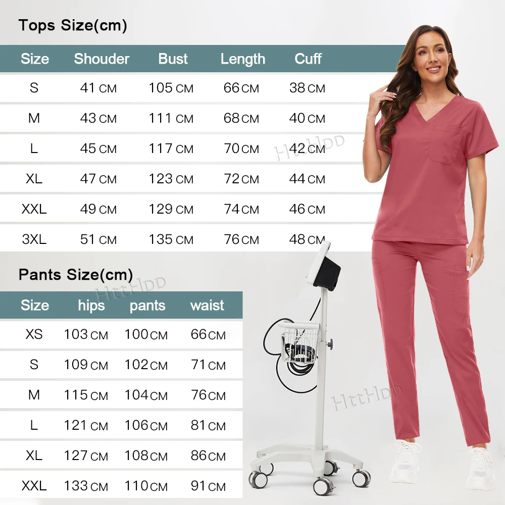 Wholesale Price Nursing Scrubs Sets Hospital Nurse Uniform High-quality Medical Scrubs Uniforms Sets Pharmacy Nurse Lab Workwear