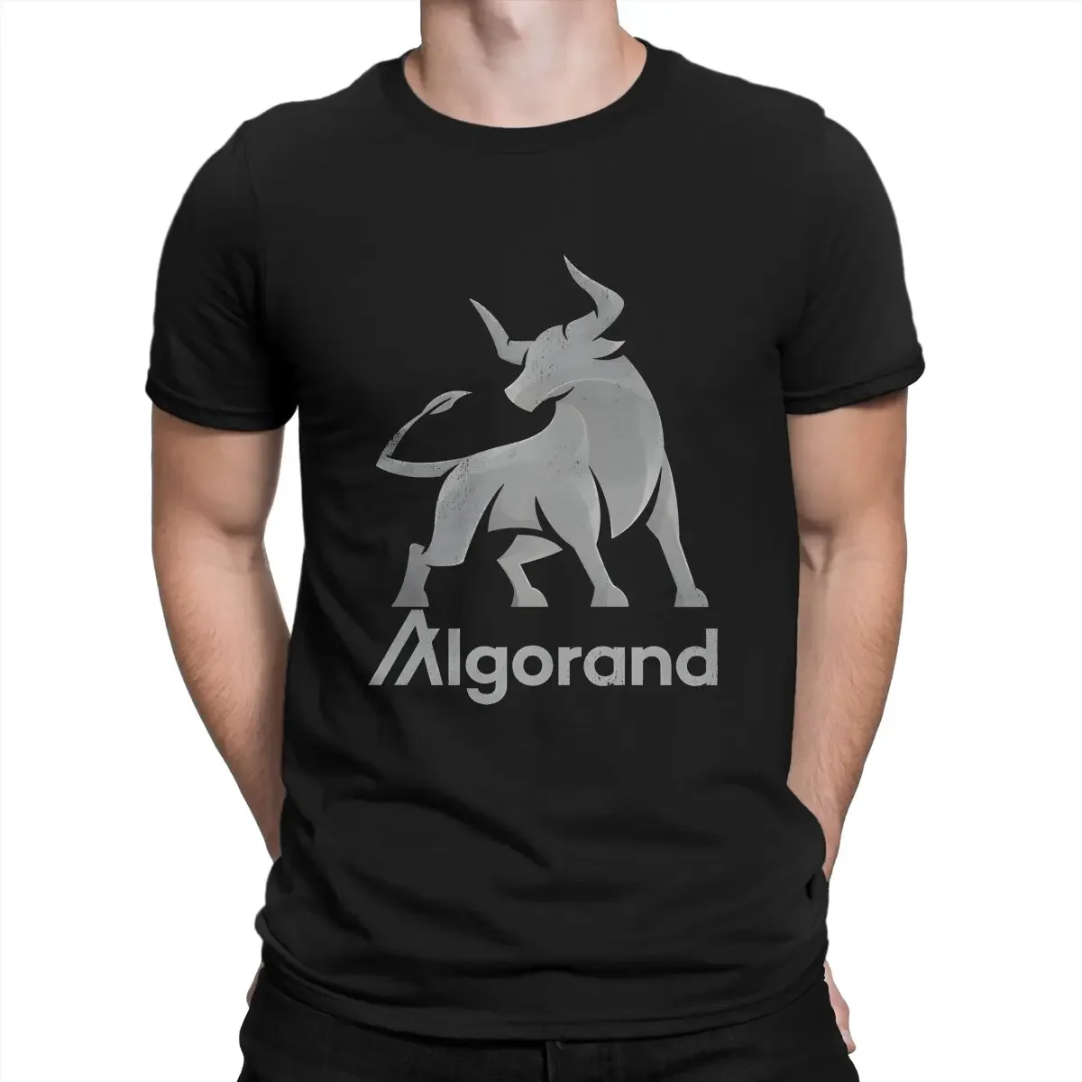 Men Coin To The Moon Crypto T Shirts Algorand Technologies Cotton Clothing Vintage Short Sleeve Round Collar Tee Shirt T-Shirts