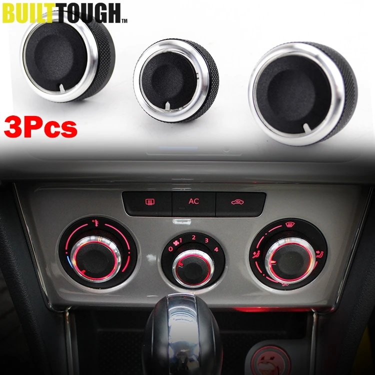 3PC AC Heater Climate Control Switch Panel Knobs For VW GOLF PLUS Rabbit The Beetle A5 Coccinelle Maggiolino Fusca Air-Con Knob