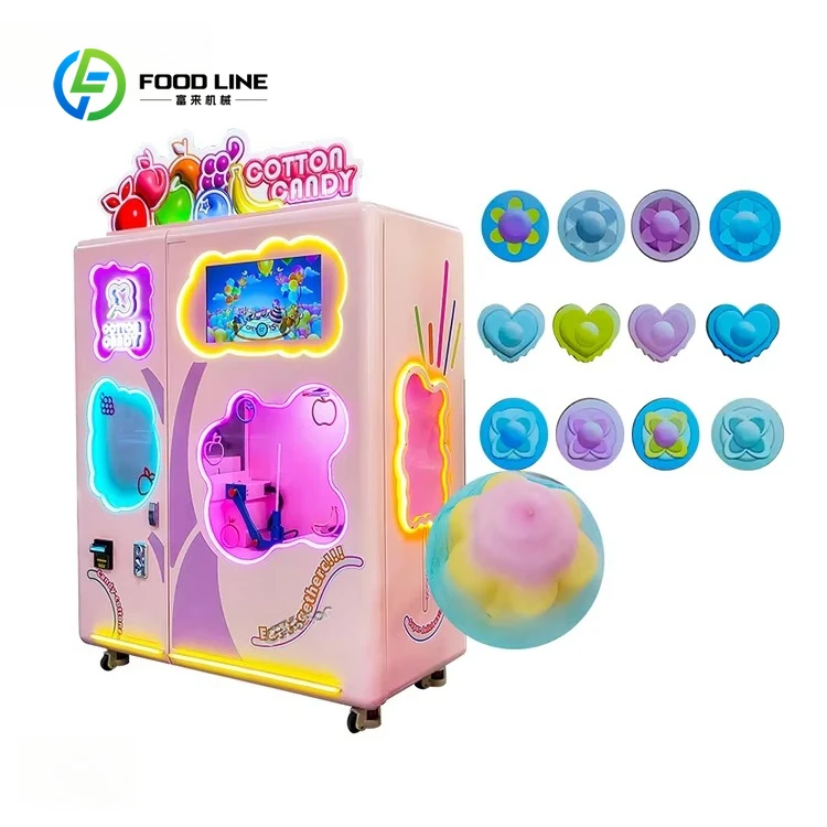 Cotton Candy Vending Machine Latest Designed Coin Operated Customized Fully Automatic for Sale Mall Retail Event Easy Operation