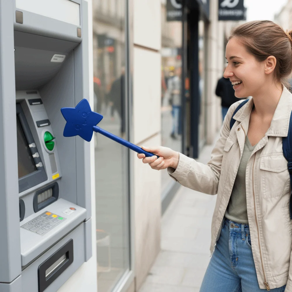 Portable 3D Printed Wand Tap To Pay Cute Decorative Contactless Credit Card Holder Funny Lightweight Fun Magical Payment