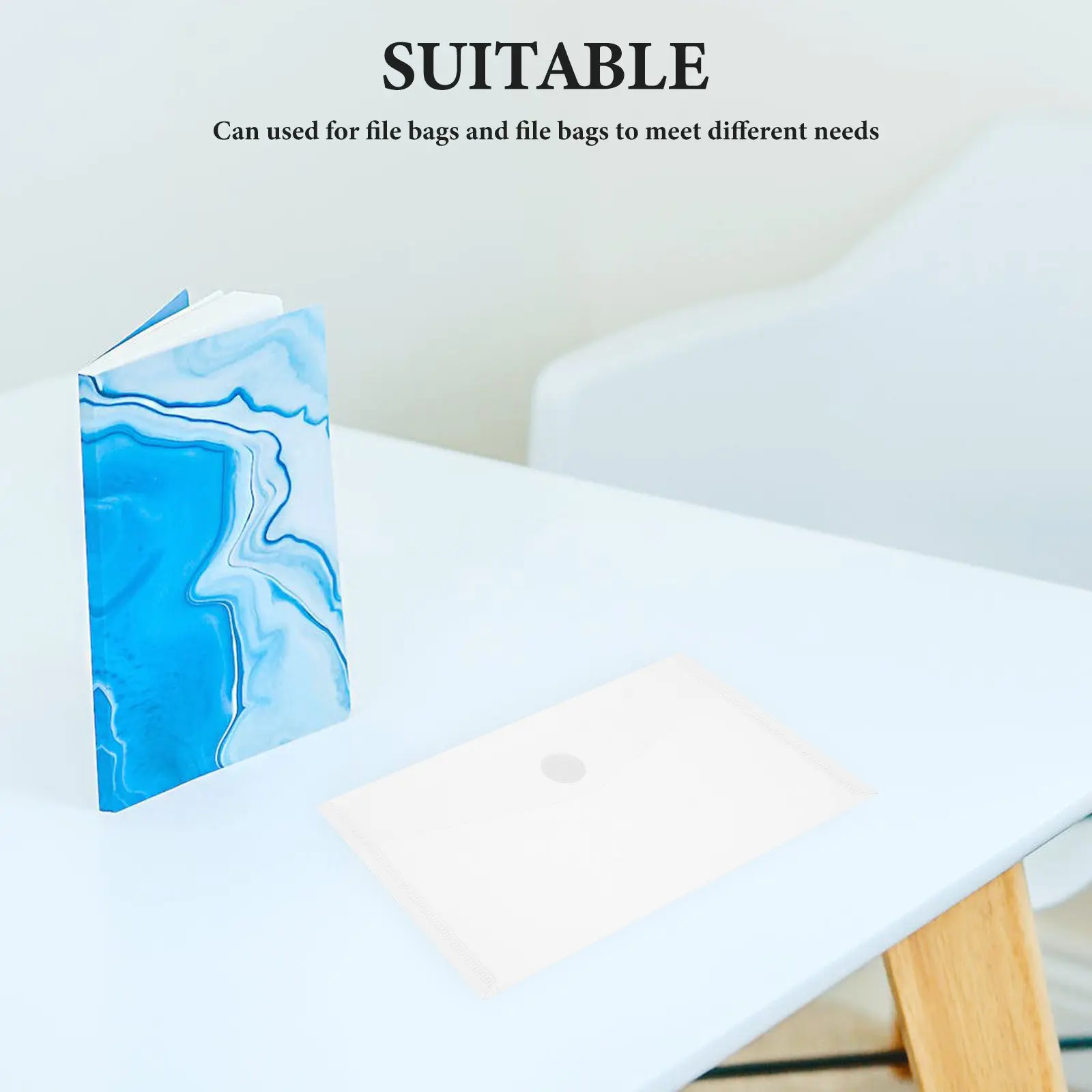 

40Pcs Transparent Document Organizer Cash Bag Reusable Money Pouch for Banknote Storage Currency Tips File Folders Envelopes