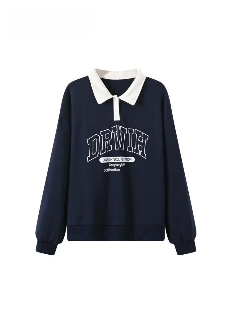 

Свободная удлиненная толстовка для женщин больших размеров, повседневный стиль, осень-зима, новая модель для полных женщин, антивозрастная