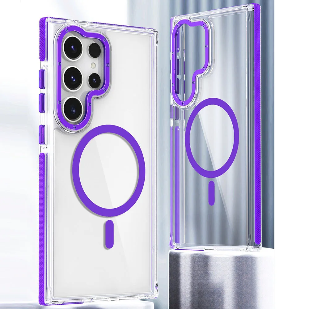 Прозрачный защитный чехол для телефона Magsafe S23 S23 Plus S23 Uitra S24 S24 Plus S24 Uitra