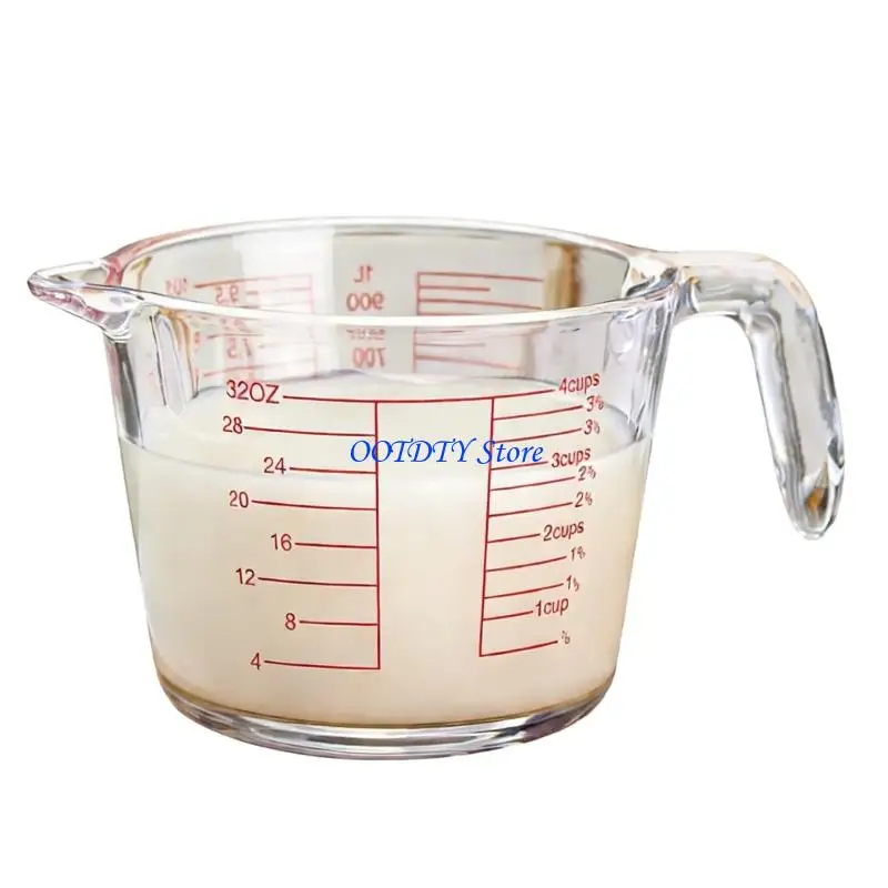 367A Heat Resistant Tempered Glass Measuring Cups for High Temperatures Cooking Baking