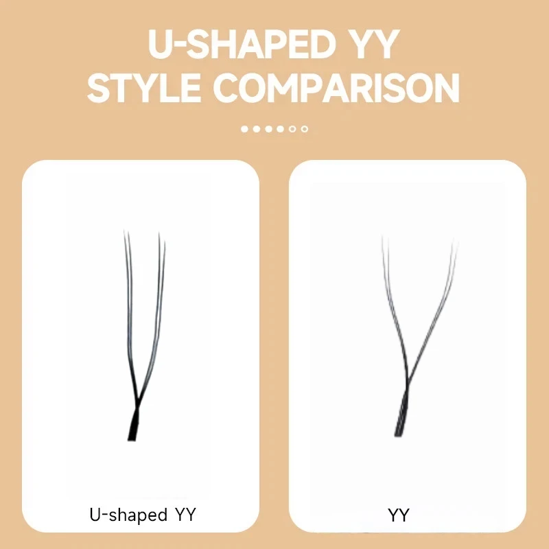 JASBLUE U-shaped YY Eyelash Extension Soft Natural False Eyelashes YY Black Lashes  0.07mm 12 Lines