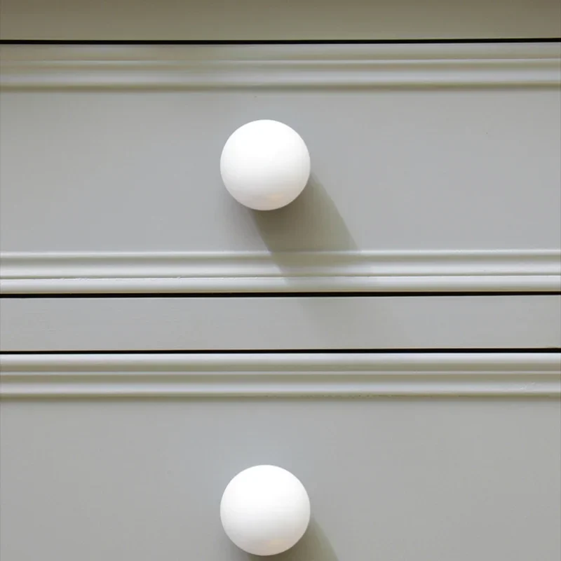 Colored Ceramic Handles Modern Minimalist High End Kids Room Wardrobe Doors Cabinets Drawers Cute Ball Handles
