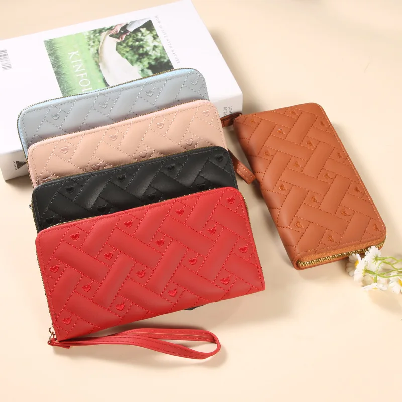 

Новый женский кошелек на весну и лето, простой кошелек-клатч на одной молнии с бриллиантовой отделкой, сумка для карт, кошелек для мелочи