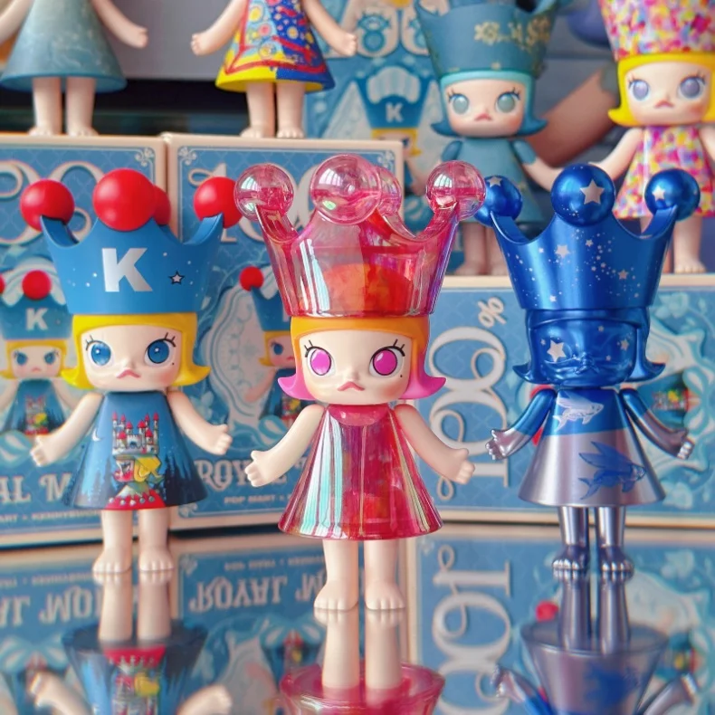 Original PopMart MEGA Royal Molly 100% Jubiläums-Blindbox Sammlerstück Kunstspielzeug Schreibtischdekoration Geschenk für Erwachsene Sammler – Detail 3
