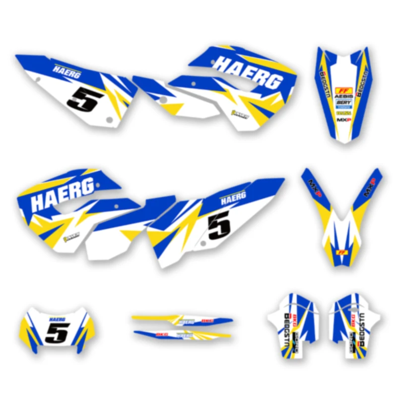 

SPACE Motorcycle Graphics Background Decal Stickers for Husaberg 2011 2012 TE Number Name Custom