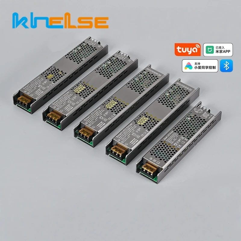 

Умный трансформатор Tuya Zigbee DC24V CCT/RGBCW 2-в-1 для светодиодных лент, диммируемый драйвер, встроенный контроллер диммирования, блок питания 170-265В