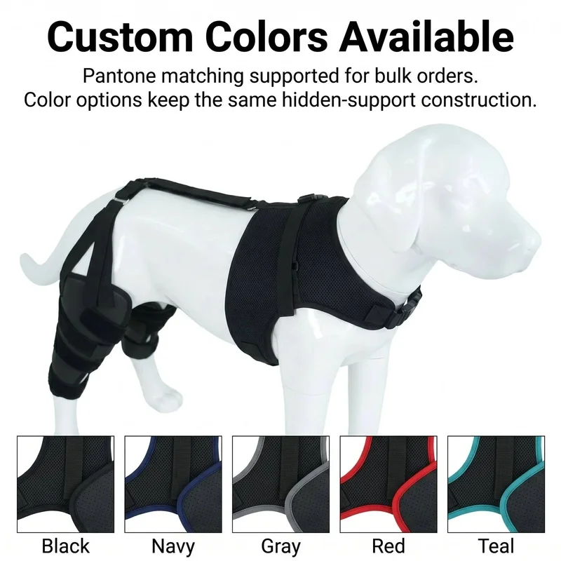 Professional Dog Knee Brace Concealed Hinge Stay-on Vest Harness Linkage Bilateral Rear Leg Stabilizer Recovery