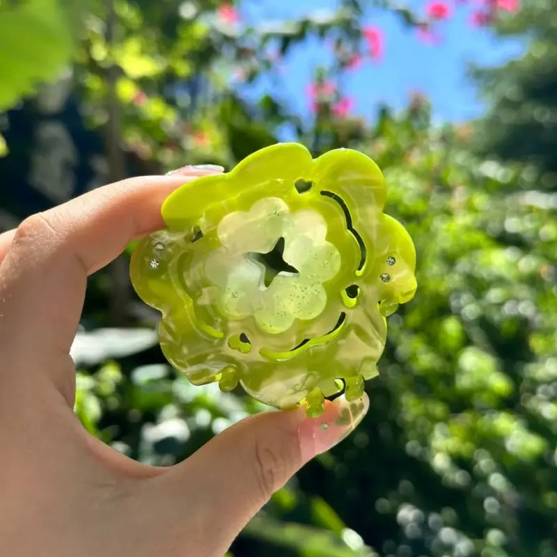 

Four-Leaf Clover Acetate Hair Accessories | Green & Light Green Claw Clips, Key Side Clip, Lucky Symbol Handmade Hair Clip