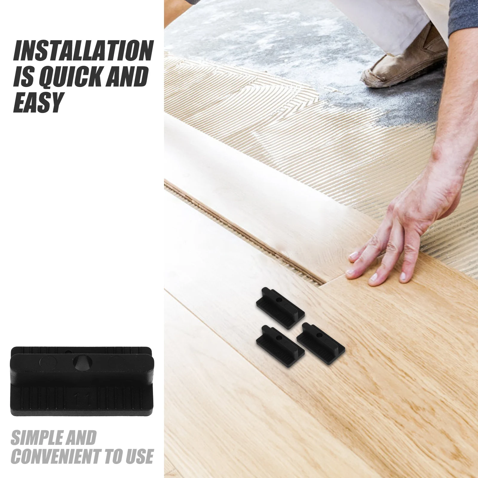 200 قطعة مقاطع تثبيت الحافة مشابك سطح السفينة المركبة البلاستيك المقاوم للتآكل للأرضيات الخارجية رصف المبارزة حافة جبل كليب