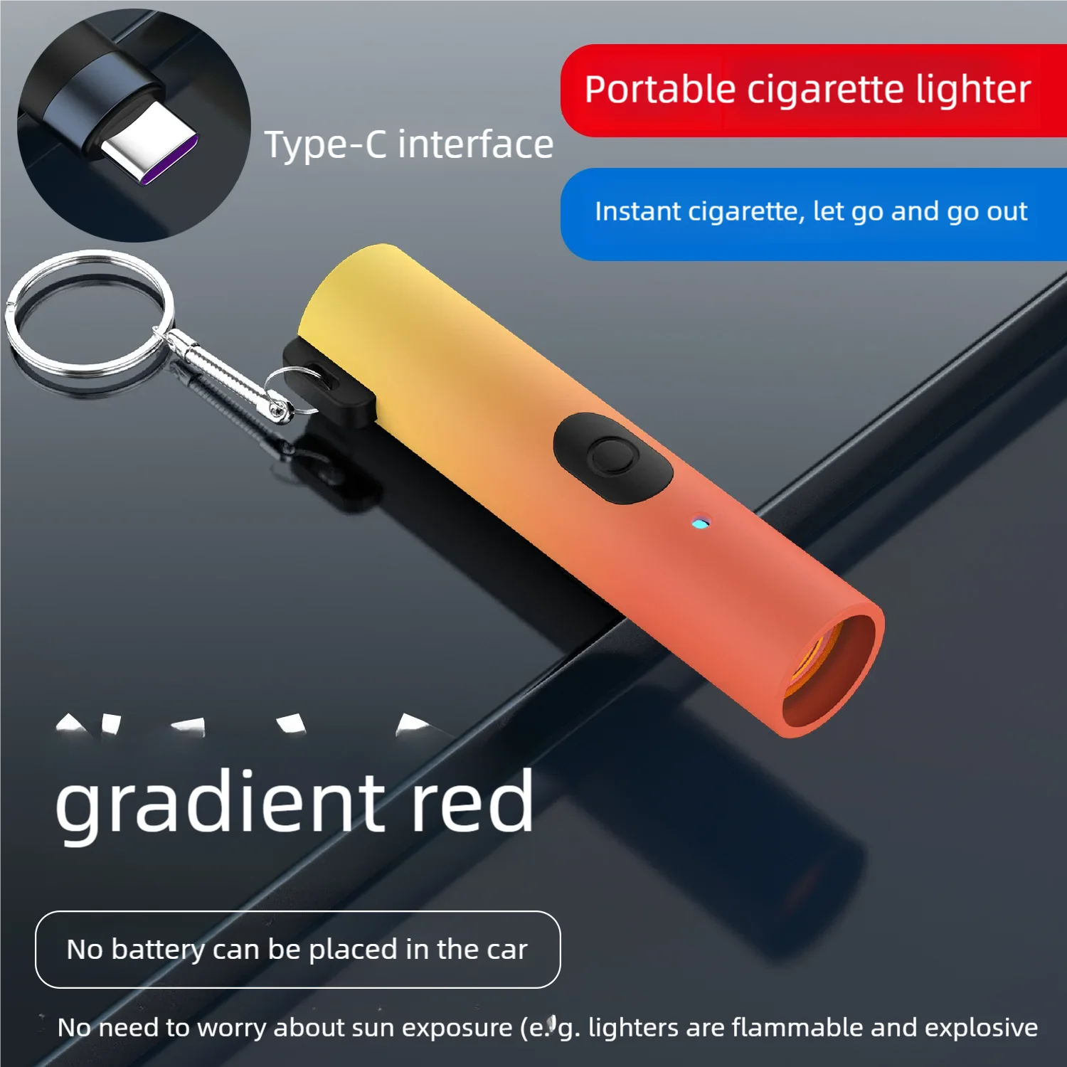 Mini Windproof Cigarette Lighter Mobile Phone Cigarette Lighter Button Type Portable Explosion-proof No Open Flame Lighter