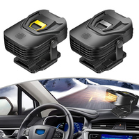 12V Portable Car Heater Windshield Defroster with 360 Degree Rotating Base Fast Heating Cooling Fan Suitable for SUVs