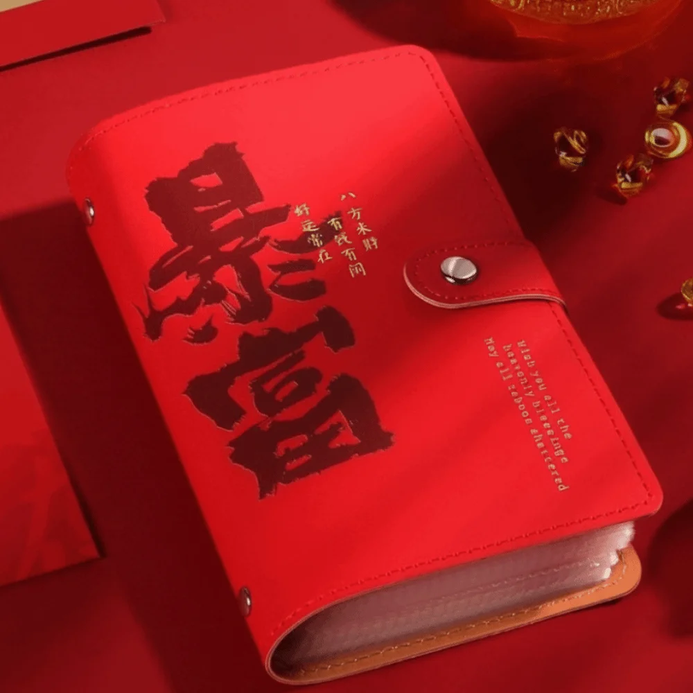 Budget Plan Binder Cash Organizer Large Capacity Waterproof Fixed Deposit Book Cash Management PU Savings Challenge Binder