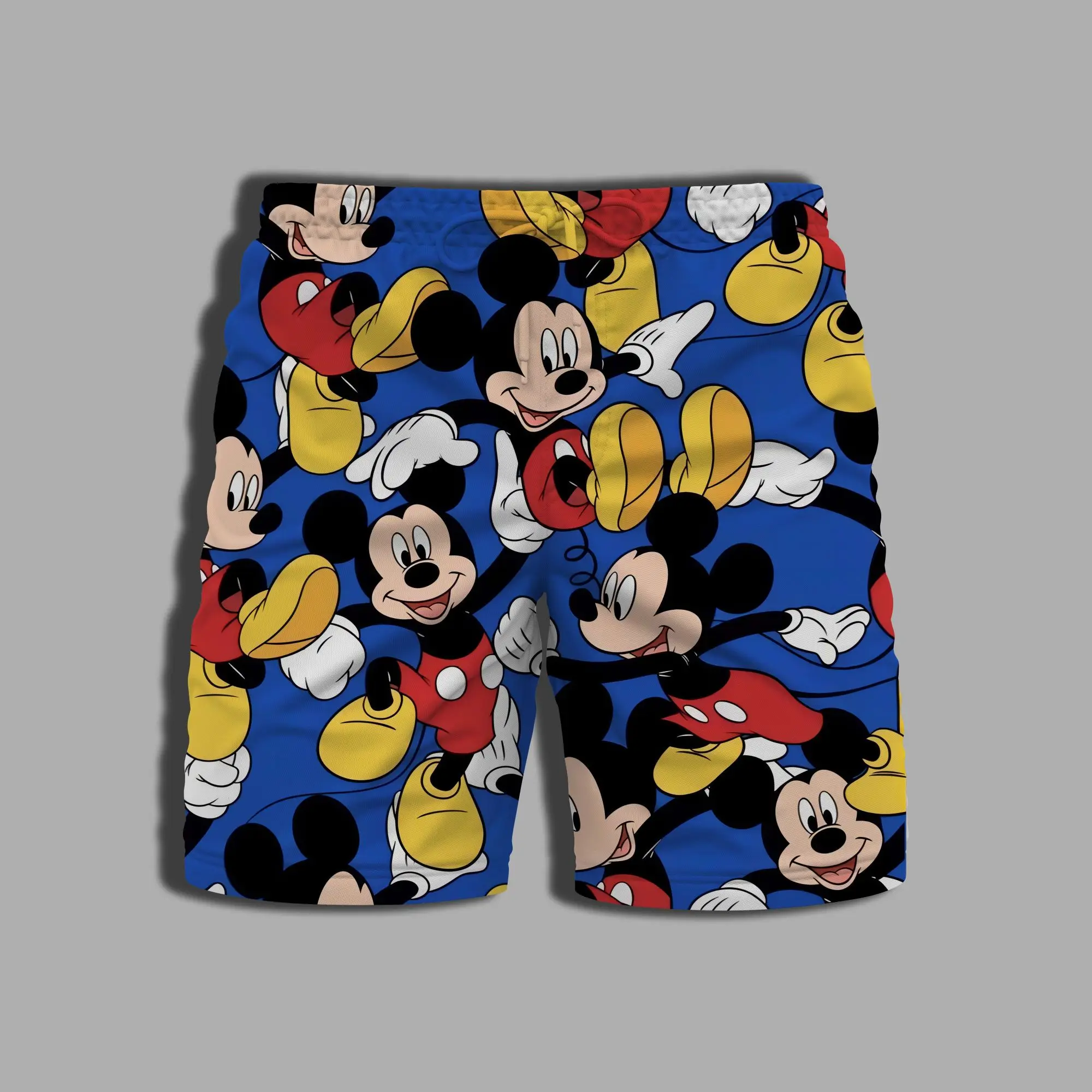 Calções de banho dos homens maiô inteiro verão praia maiô homem impressão mickey roupas masculinas ginásio minnie mouse calças disney masculino