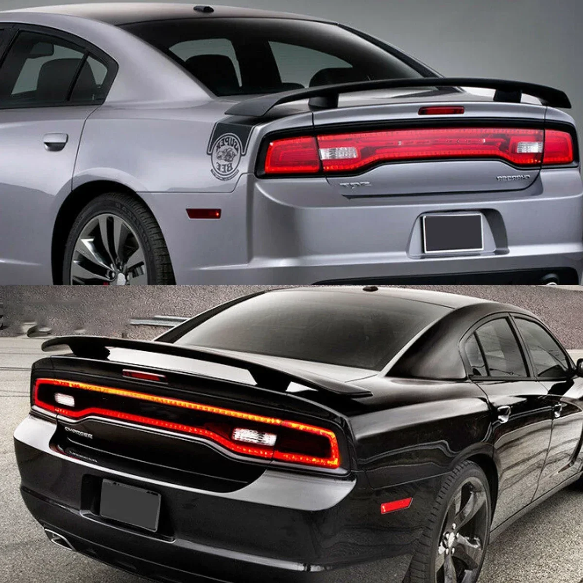 Fits 2011-2018 Dodge Charger Factory Style Rear Trunk Wing Spoiler Black ABS