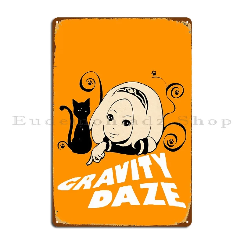 Gravity Rush Kat New Year 2012 Logo With Text Metal Plaque Poster Wall Cave Rusty Cinema Kitchen Customize Tin Sign Poster