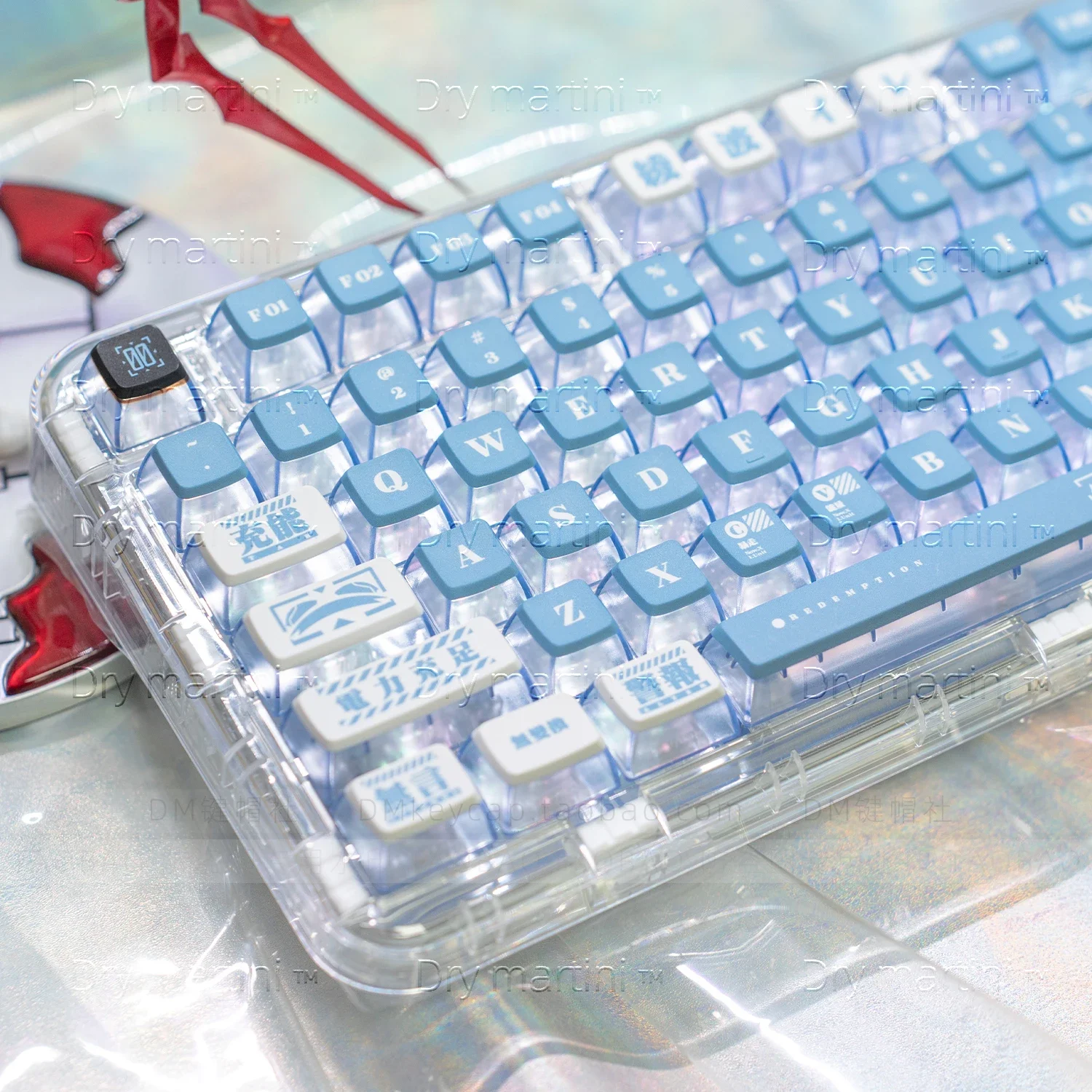 

Keycap PBT Five-sided Sublimation MDA Transparent Double Leather Milk Ball Cap 68/75/84/87/98