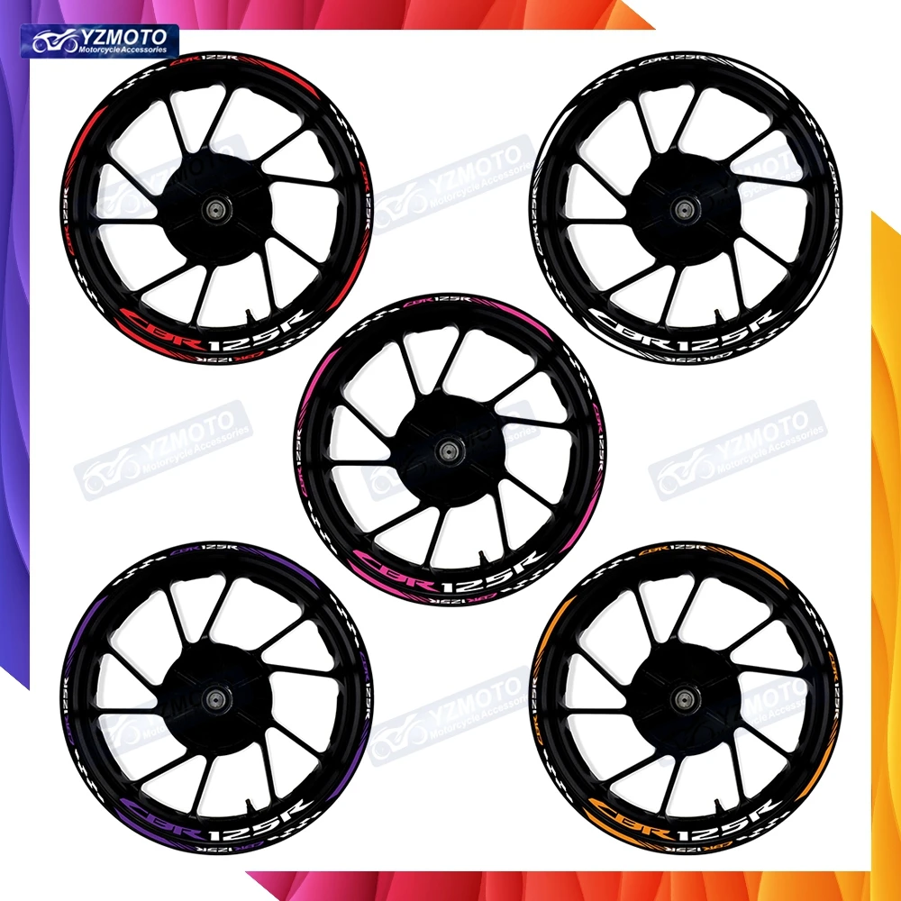 

Для Honda CBR125R CBR 125 R мотоцикла 17-дюймовая наклейка на переднюю и заднюю ступицу колеса водостойкая светоотражающая наклейка на обод