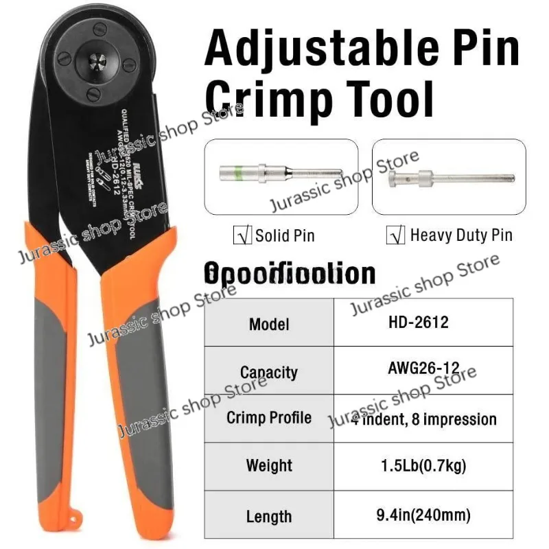 

Aviation Plug Crimping Pliers for Harding DMC Male Female Pin Connector Cold-press Terminal Line Pressing Pliers