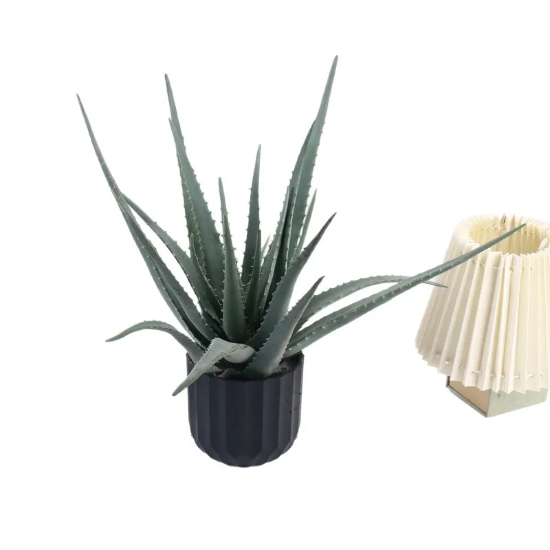 

Aloe Vera Potted Plant Artificial Fake Greenery High Simulation Indoor Living Room Floor Decor Landscape Wholesale