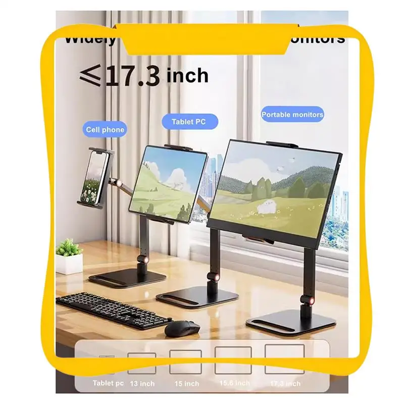 

Portable Monitor Holder Tablet Stand Adjustable Portable Monitor Desktop Clamp Stand