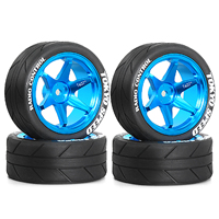 RC Wheels and Tires Metal Wheel Rims for Tamiya TT01 TT02 XV01 TA06 A959 PTG2 HPI KYOSHO PTG2 1:10 Street Touring Drift Car