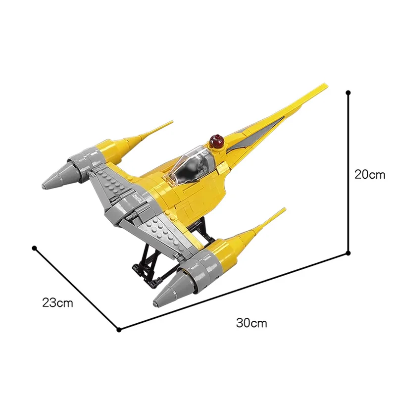 MOC Space Classic – chasseur modèle N-1, blocs de construction pour Nabools, avion de combat, briques, jouets d'exposition, cadeaux d'anniversaire pour enfants