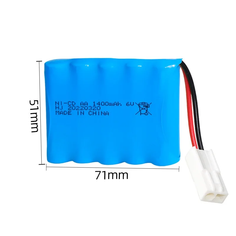 6v 1400mah NI-CD Battery For Rc toys Car Tanks Trains Robot Boat Gun NI-CD AA 1400mah 6v Rechargeable Battery