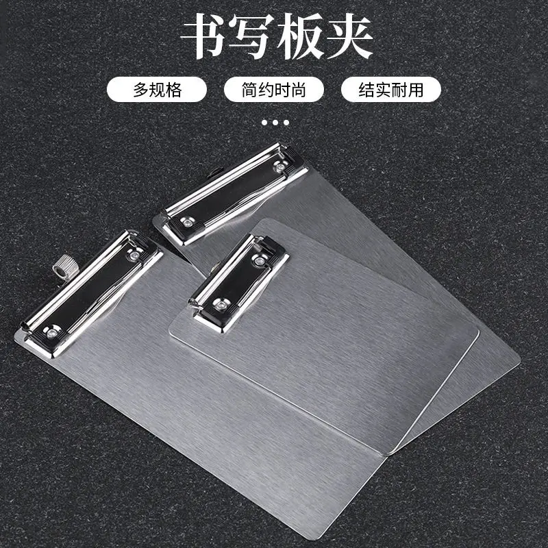 Financial Bill Storage Clip Rose Gold Stainless Steel Information File Clipboard Small Restaurant Menu clip board A6