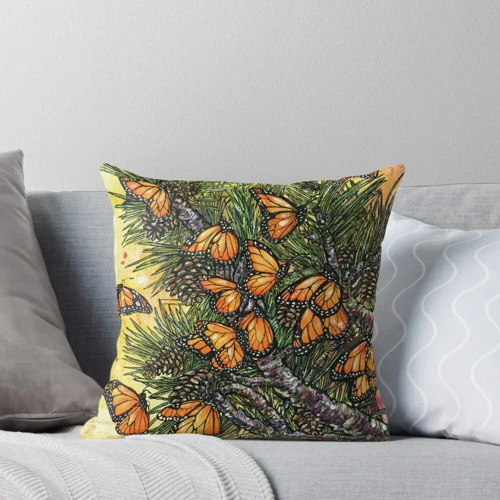 

Monarch Migration Magic Throw Pillow Bed pillowcases Christmas Covers For Cushions pillow