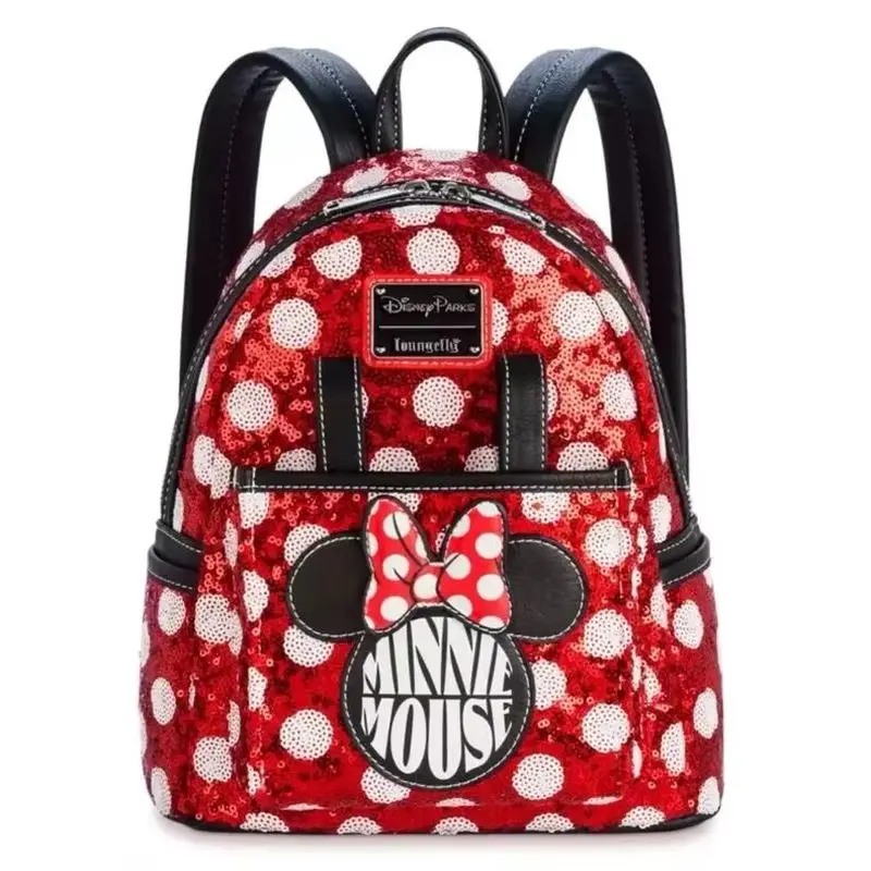 Disney Loungefly Mickey Minnie Mouse Cute Red Theme Fashion Backpack Crossbody Bag Ideal Birthday Gift For Daily Travel Use view 6