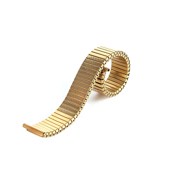 Металлический эластичный ремень для мужских и женских часов, аксессуары для эластичного браслета, расширительный ремешок из нержавеющей стали с плоским концом 12, 14, 16, 18, 20 мм