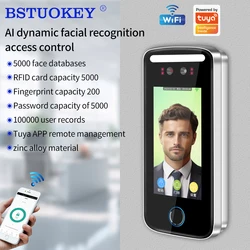 Support Tuya App Smart Life Wifi Dynamic Face Recognition Access Control TCP IP 125K RFID TimeAttendanceSystem Facial Waterproof