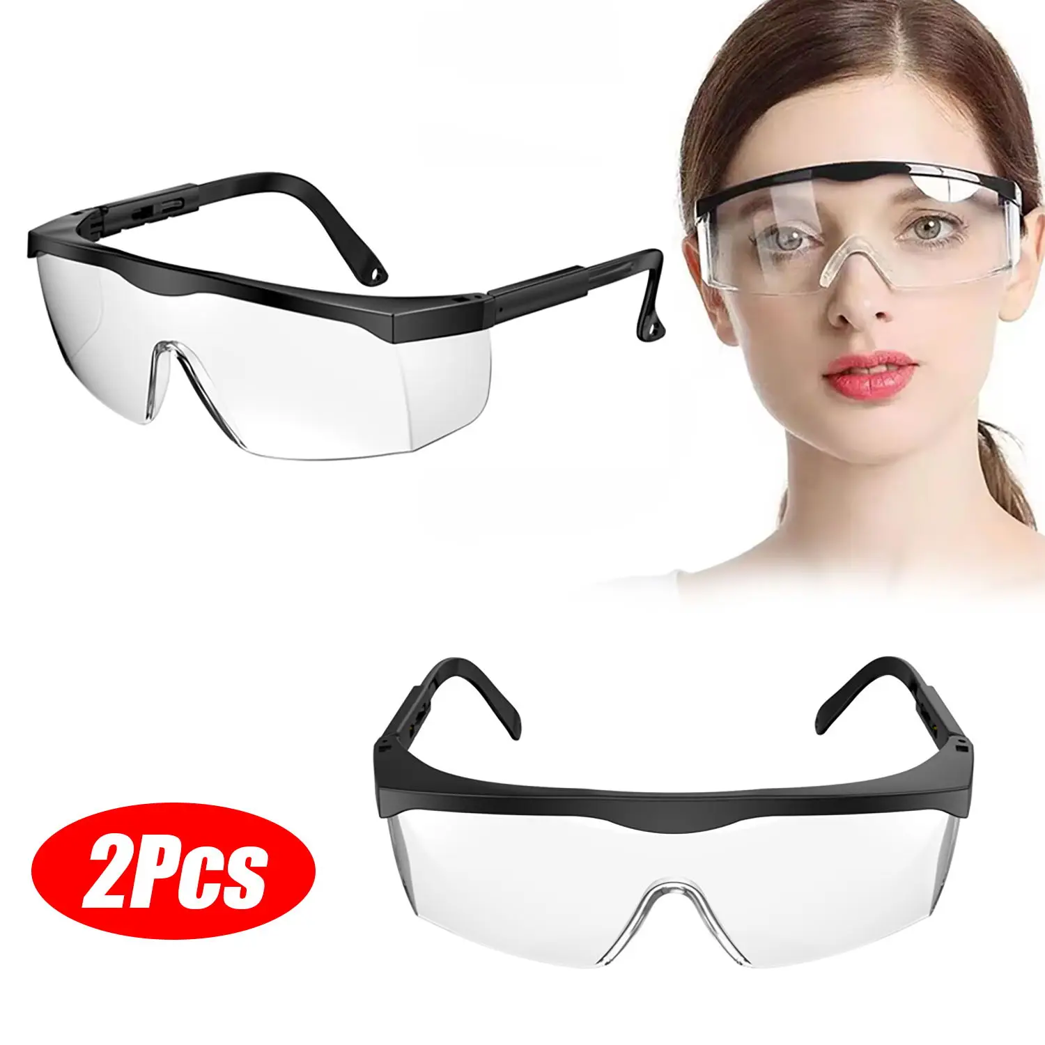 Safety Goggles Protective Glasses Anti Fog Clear Lens CE Ansi Z87 Spectacles Eye Protection Eyewear Working Motocross Cycling