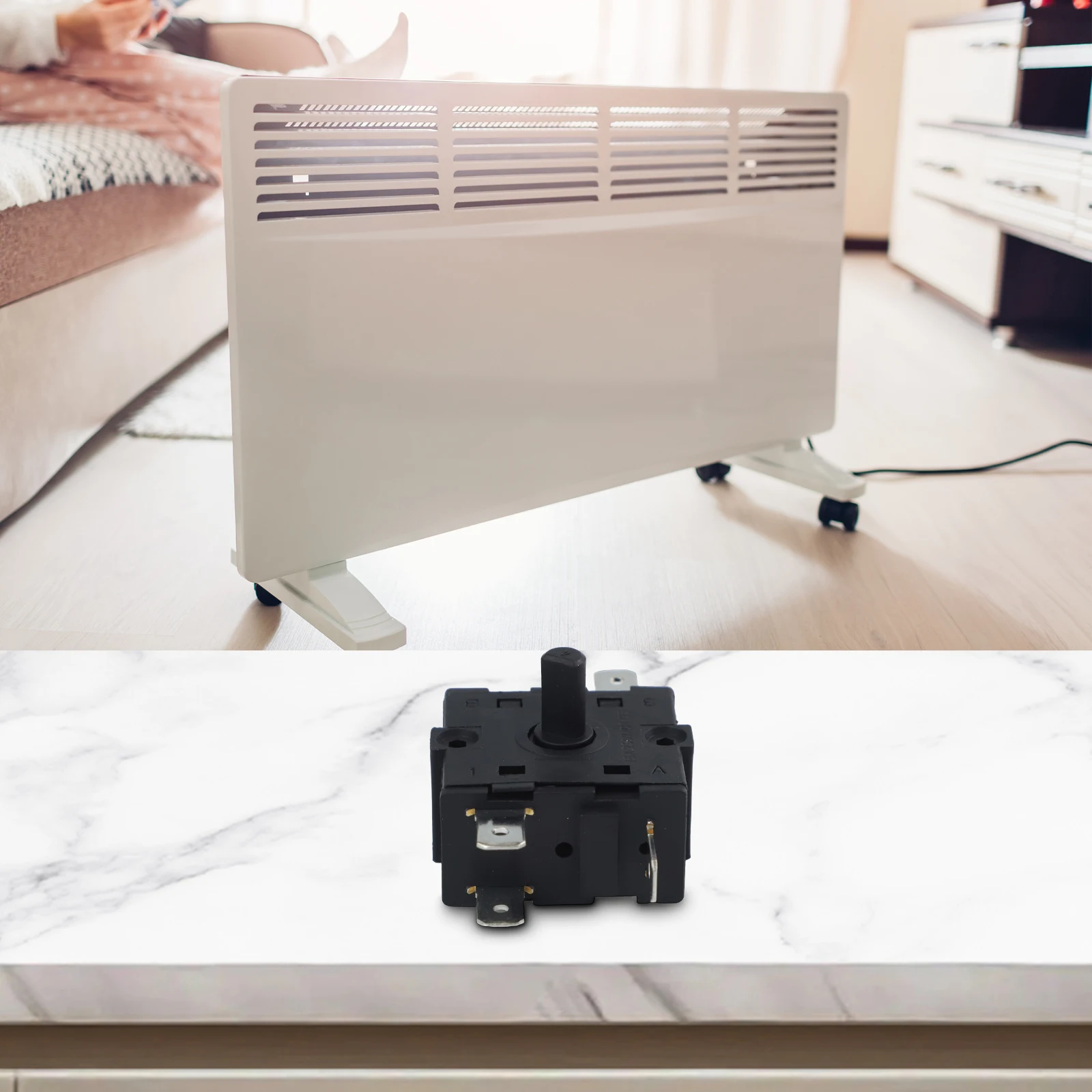 1 interruptor de engranaje de calentador eléctrico de Metal para calentadores de ventilador, estufas, calentadores eléctricos, Etc. El tipo de contacto es 3NC + 1NO