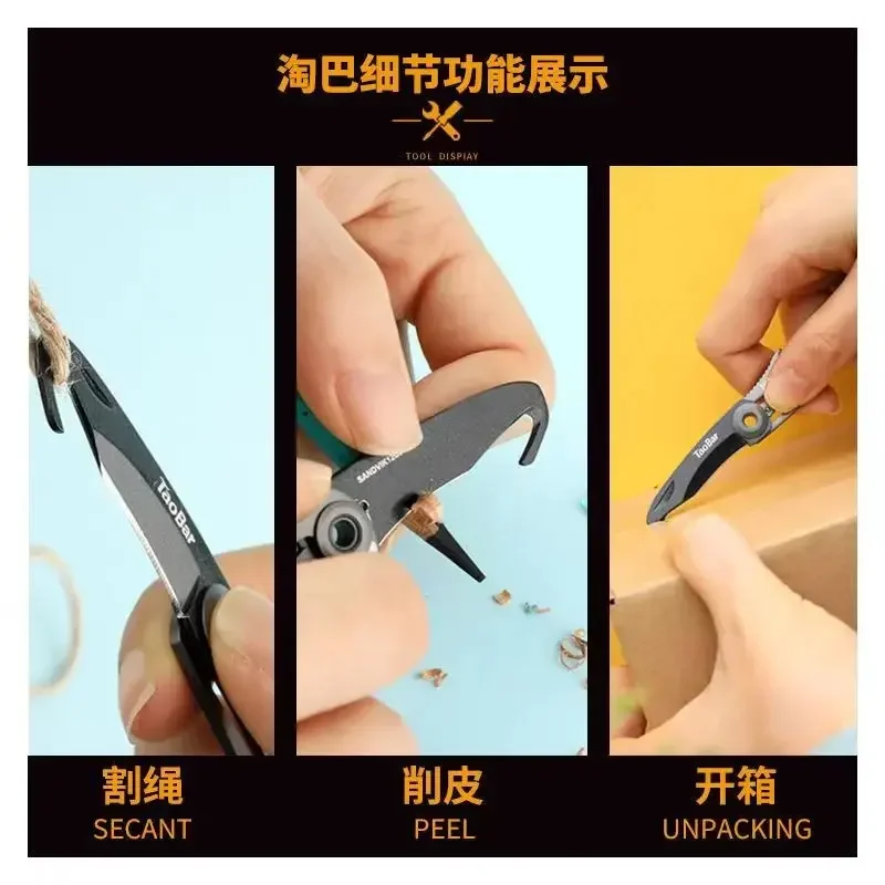 Imagem -05 - Nextool-multi-function Edc Box Opener And Cutter Mini Faca de Resgate Key Sized Multi-ferramenta Ferramentas Criativas